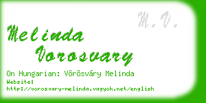 melinda vorosvary business card
